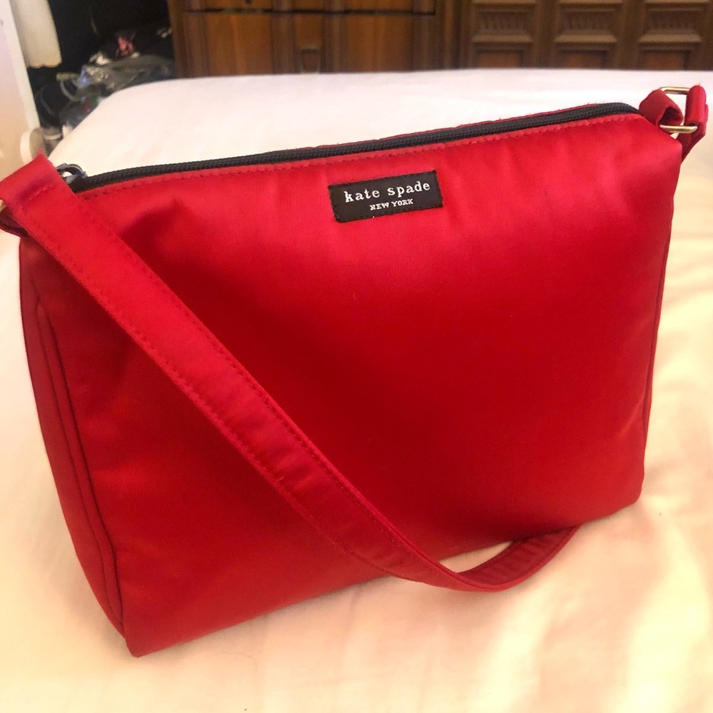 Kate Spade Red Satin Shoulder Purse